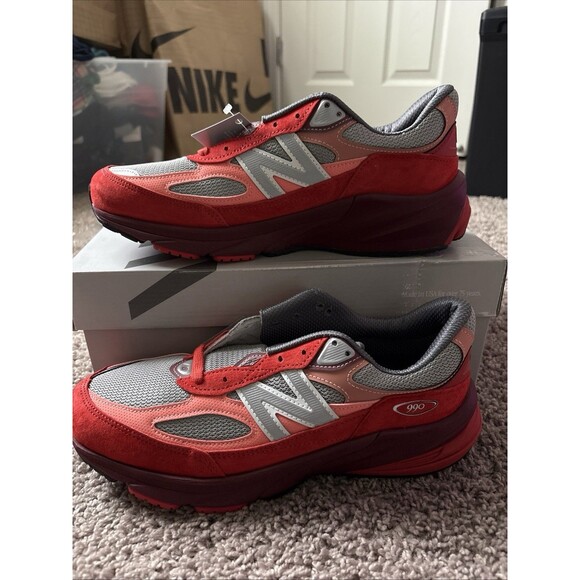 New Balance 990v6 MiUSA Community Red Sneakers U990RT6 Men's Size 11.5 New - Picture 5 of 6